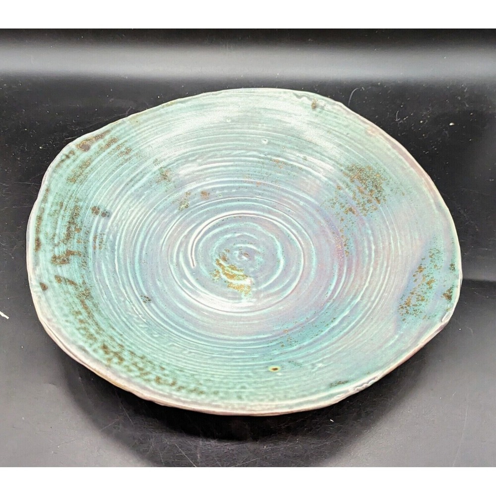 Handmade‎ Steve Mahler Studio Art Pottery 11.5" Centerpiece Bowl Signed Green